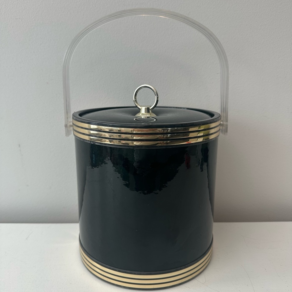 Art Deco Green Marble Ice Bucket